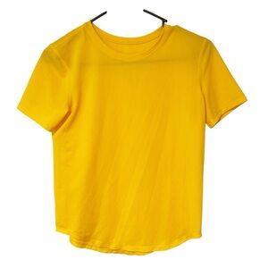 Lululemon Orange Short Sleeve Relaxed Fit Athletic Tshirt Top